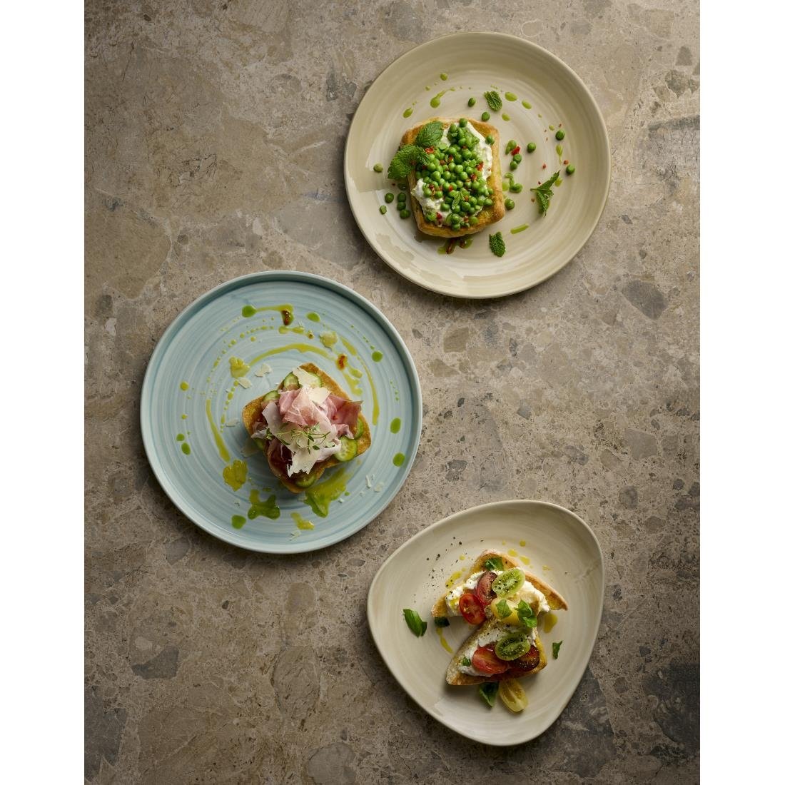 HR370 Churchill Stonecast Canvas Breeze Walled Plates 280mm (Pack of 6)