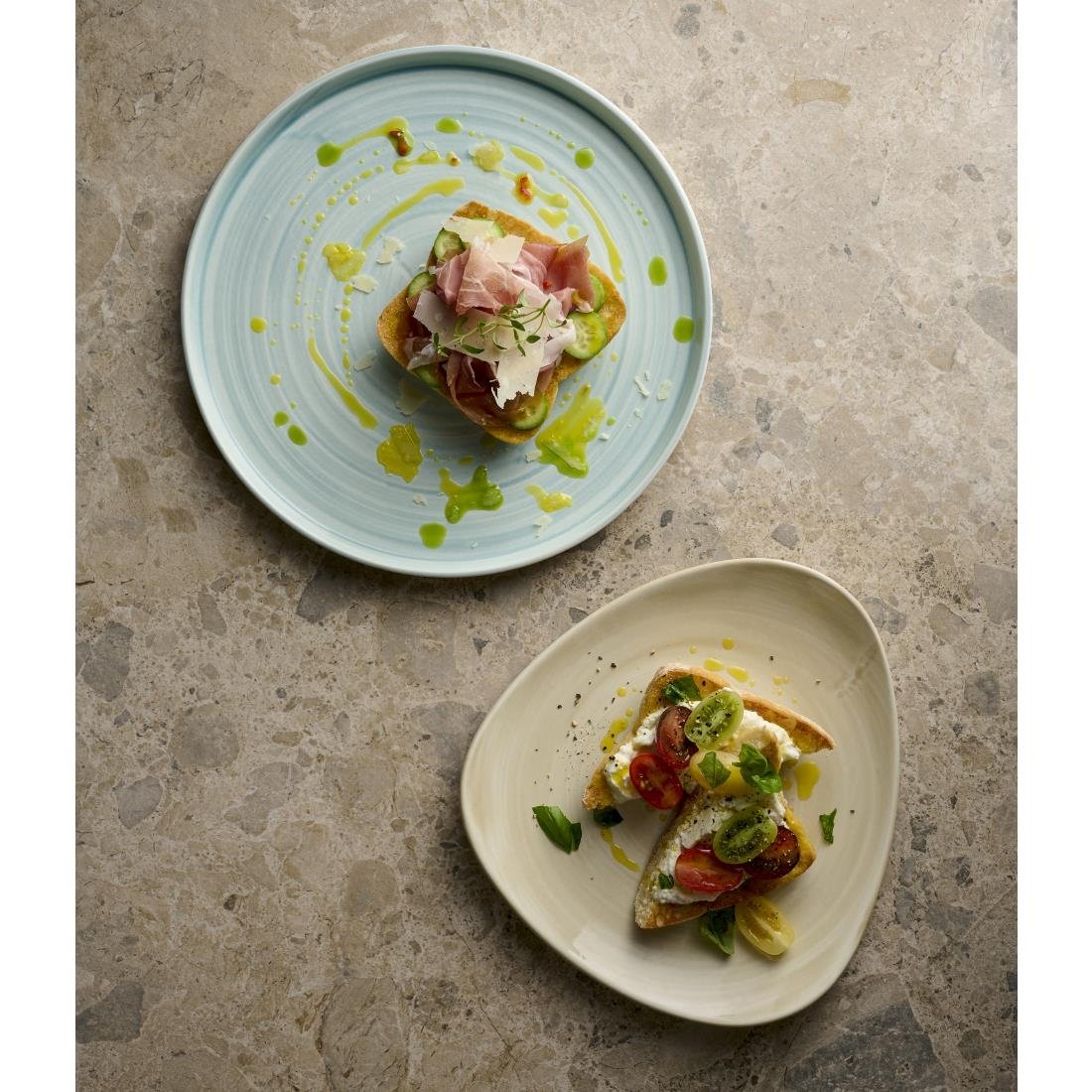 HR370 Churchill Stonecast Canvas Breeze Walled Plates 280mm (Pack of 6)