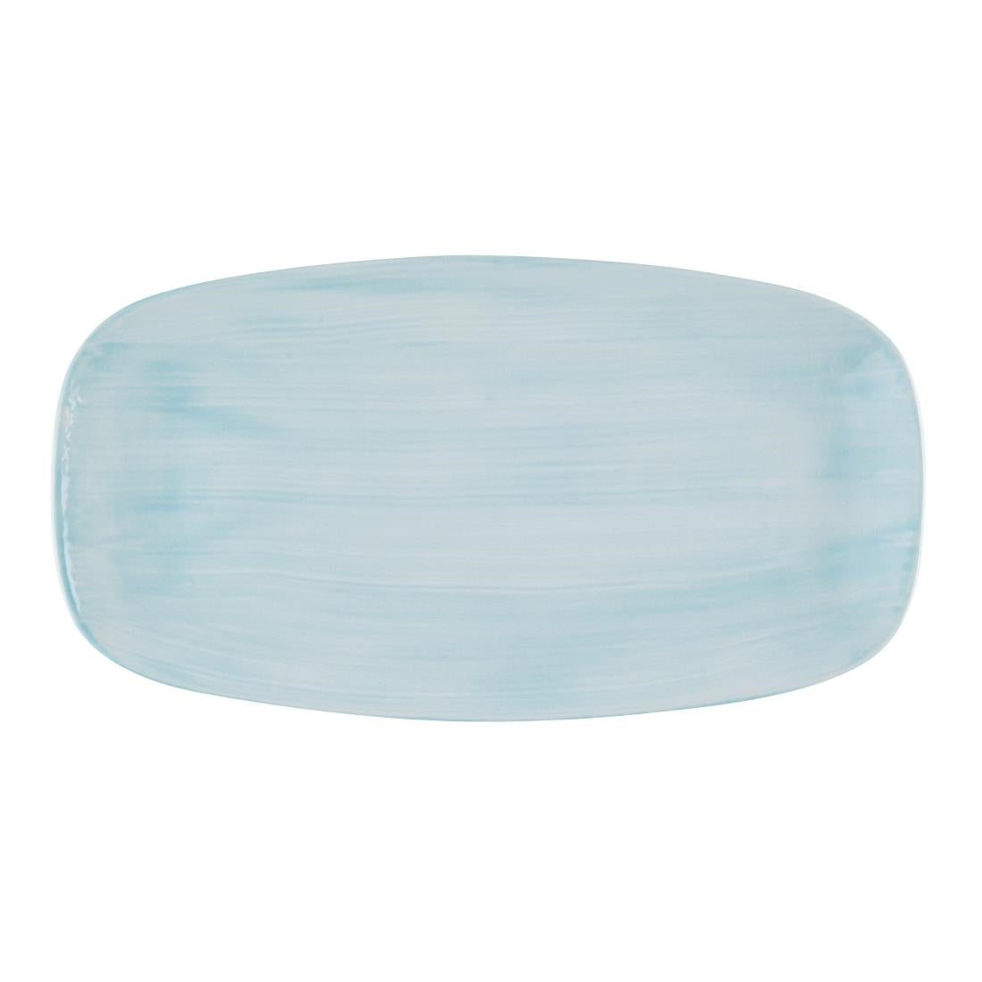 HR374 Churchill Stonecast Canvas Breeze Chef's Oblong Plates 350x187mm (Pack of 6)