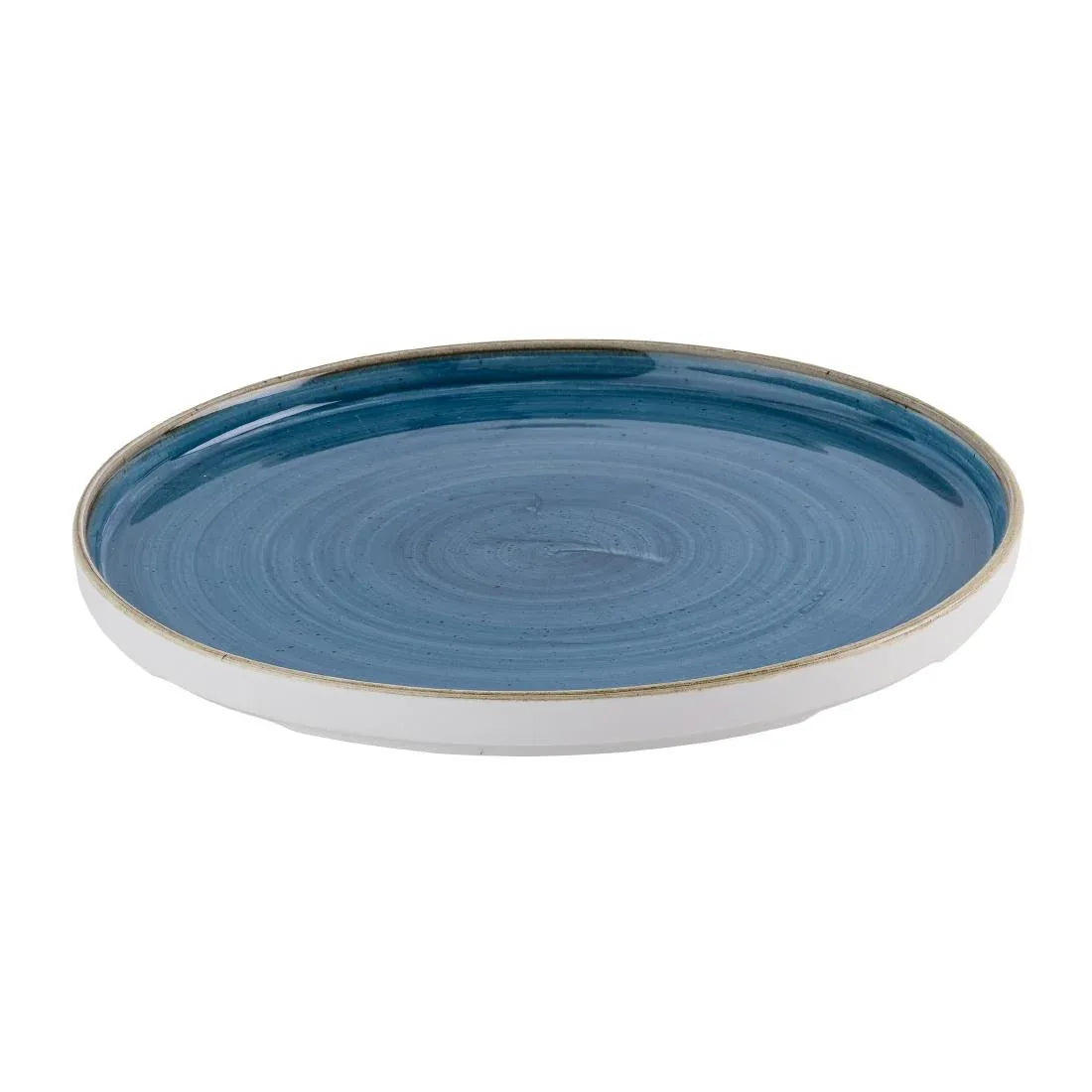 HR386 Churchill Stonecast Java Blue Walled Plates 260mm (Pack of 6) - JD Catering Equipment Solutions Ltd