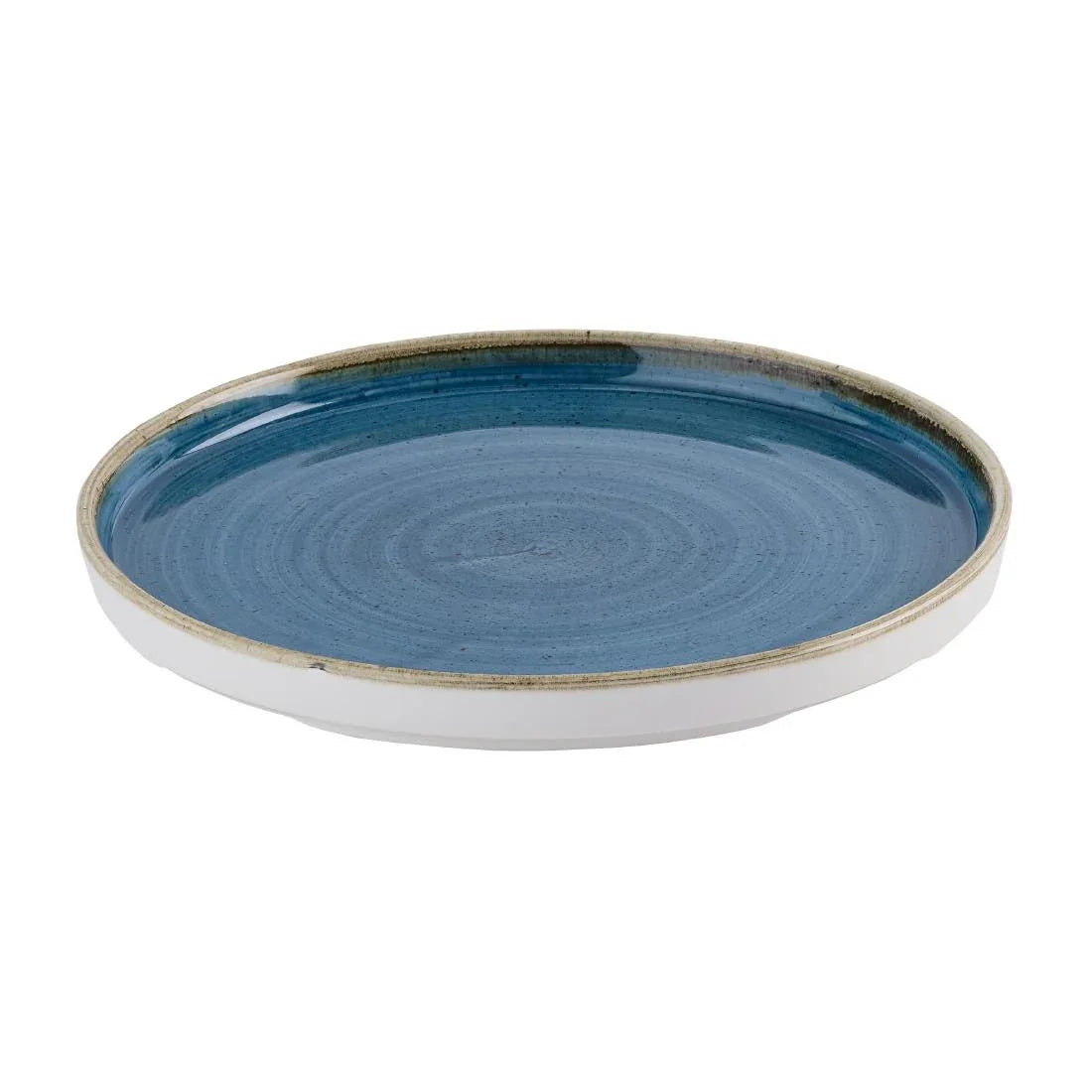 HR387 Churchill Stonecast Java Blue Walled Plates 210mm (Pack of 6) - JD Catering Equipment Solutions Ltd