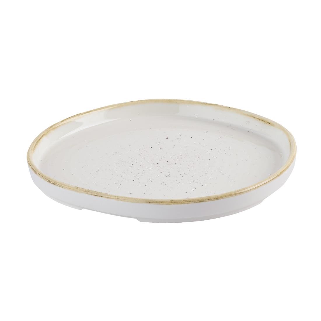 HR393 Churchill Stonecast Barley White Organic Walled Plates 206mm (Pack of 6)
