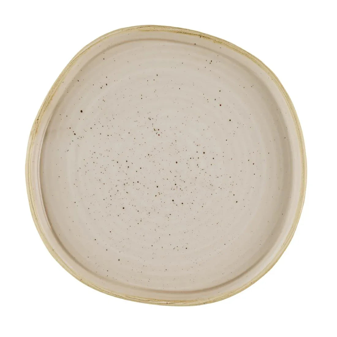 HR400 Churchill Stonecast Nutmeg Cream Organic Walled Plates 206mm (Pack of 6) - JD Catering Equipment Solutions Ltd