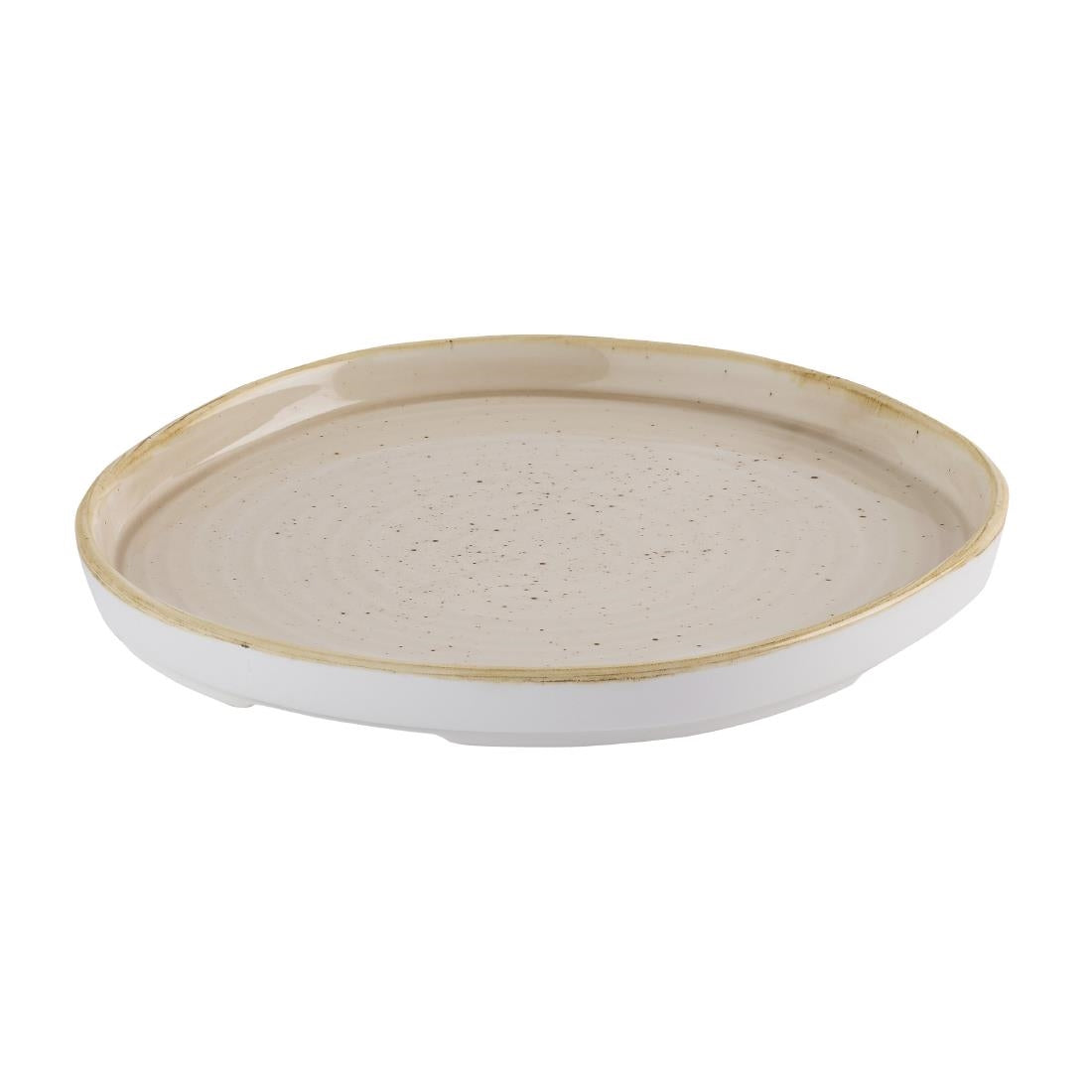 HR400 Churchill Stonecast Nutmeg Cream Organic Walled Plates 206mm (Pack of 6)