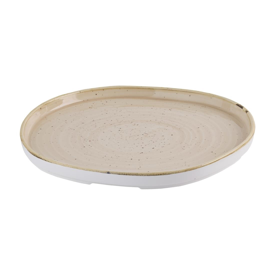 HR401 Churchill Stonecast Nutmeg Cream Organic Walled Plates 257mm (Pack of 6)
