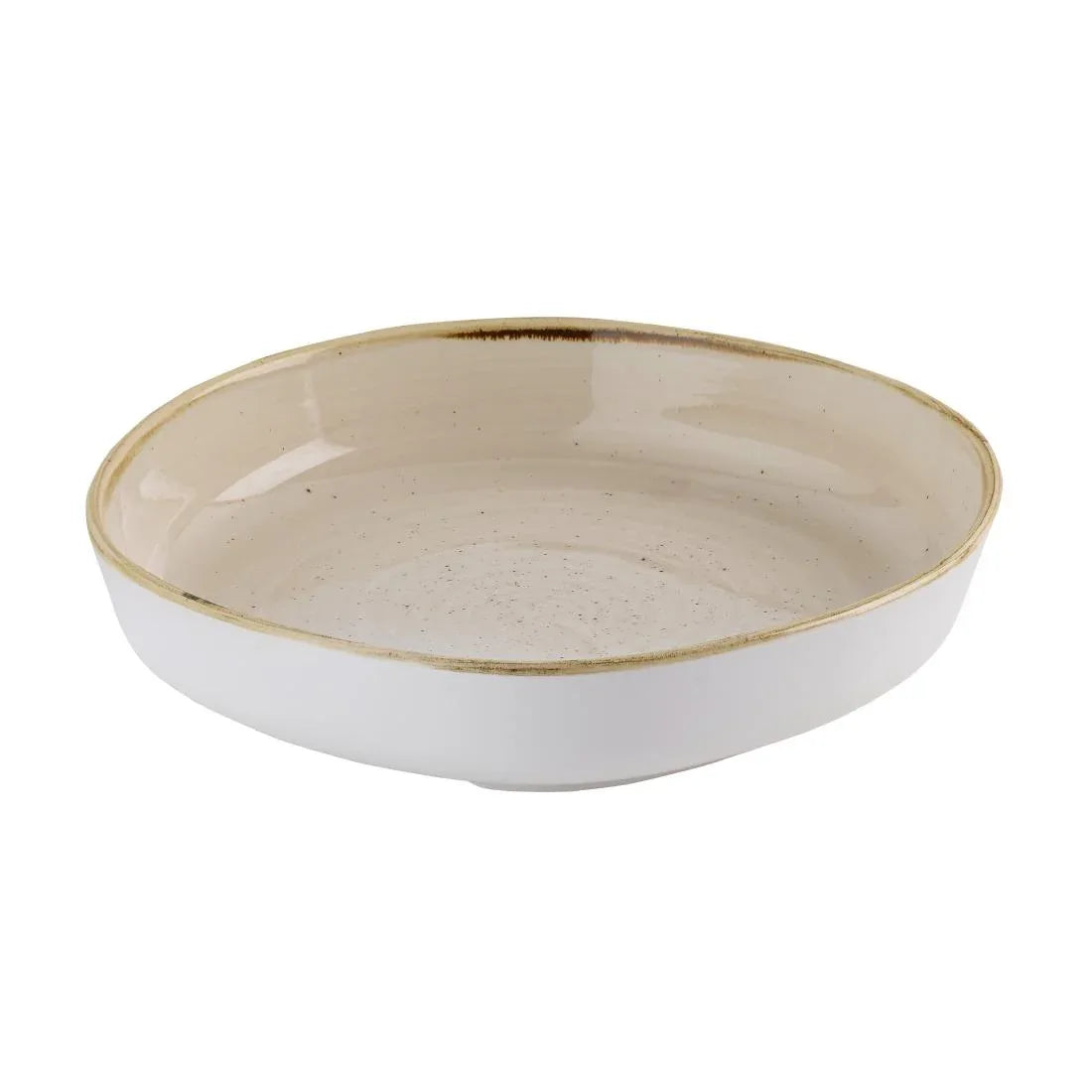 HR402 Churchill Stonecast Nutmeg Cream Organic Walled Bowls 232mm (Pack of 6) - JD Catering Equipment Solutions Ltd
