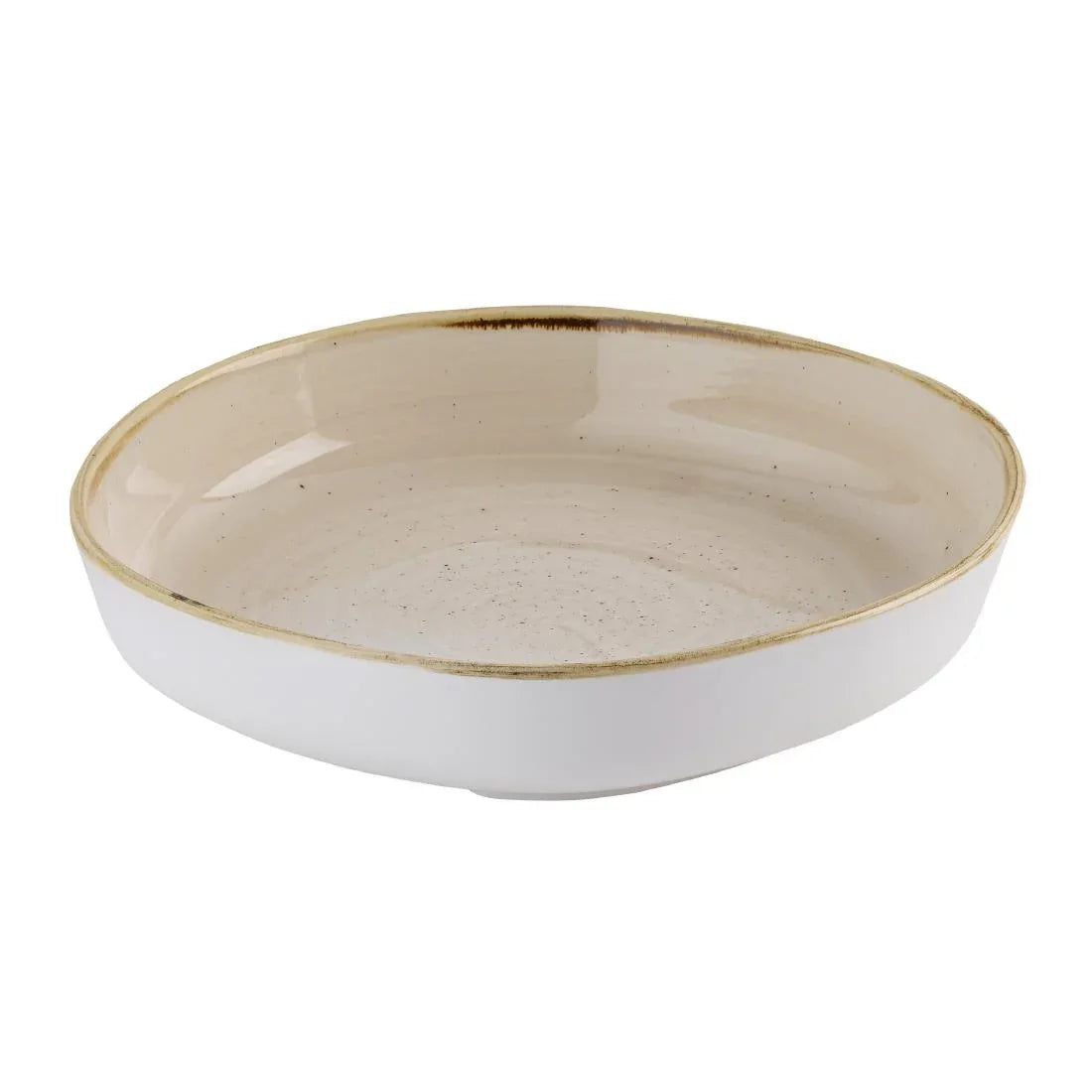 HR403 Churchill Stonecast Nutmeg Cream Organic Walled Bowls 197mm (Pack of 6) - JD Catering Equipment Solutions Ltd