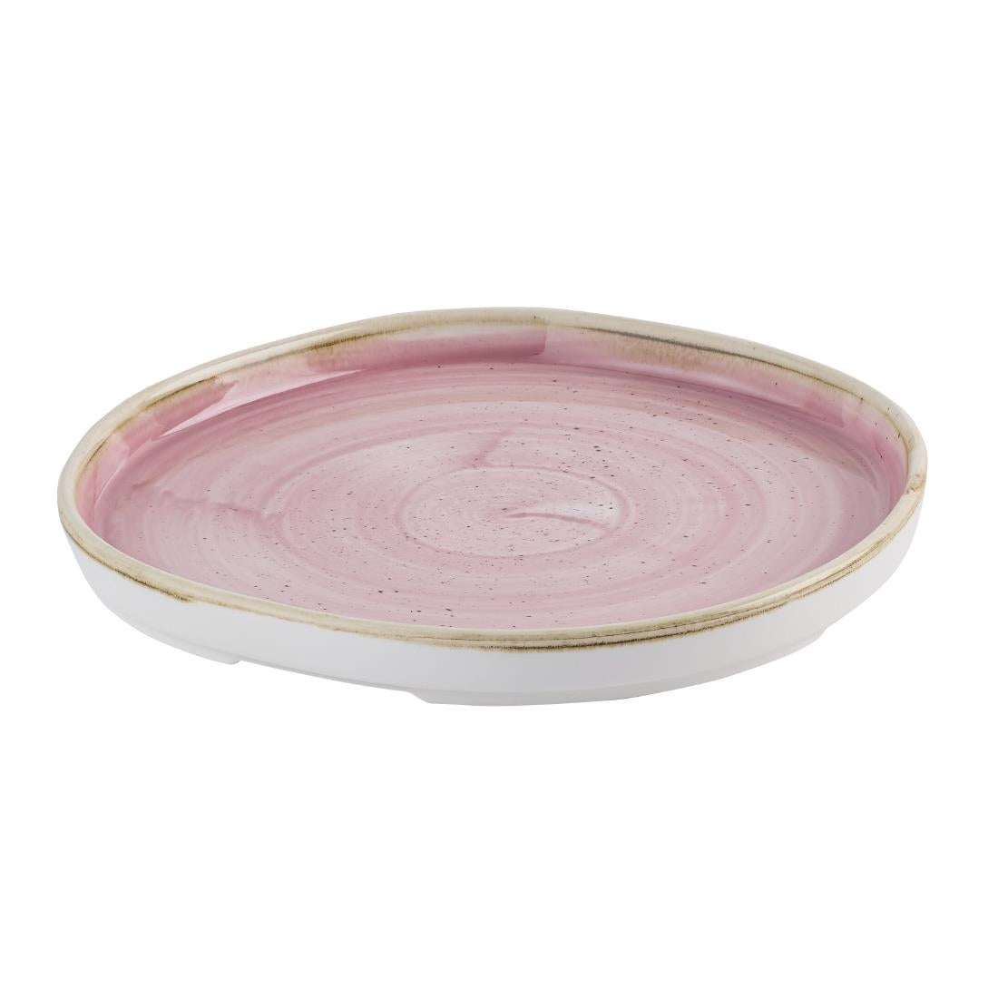 HR404 Churchill Stonecast Petal Pink Organic Walled Plates 206mm (Pack of 6)