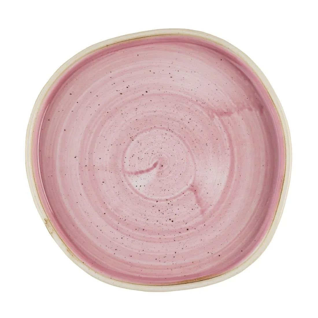 HR404 Churchill Stonecast Petal Pink Organic Walled Plates 206mm (Pack of 6) - JD Catering Equipment Solutions Ltd