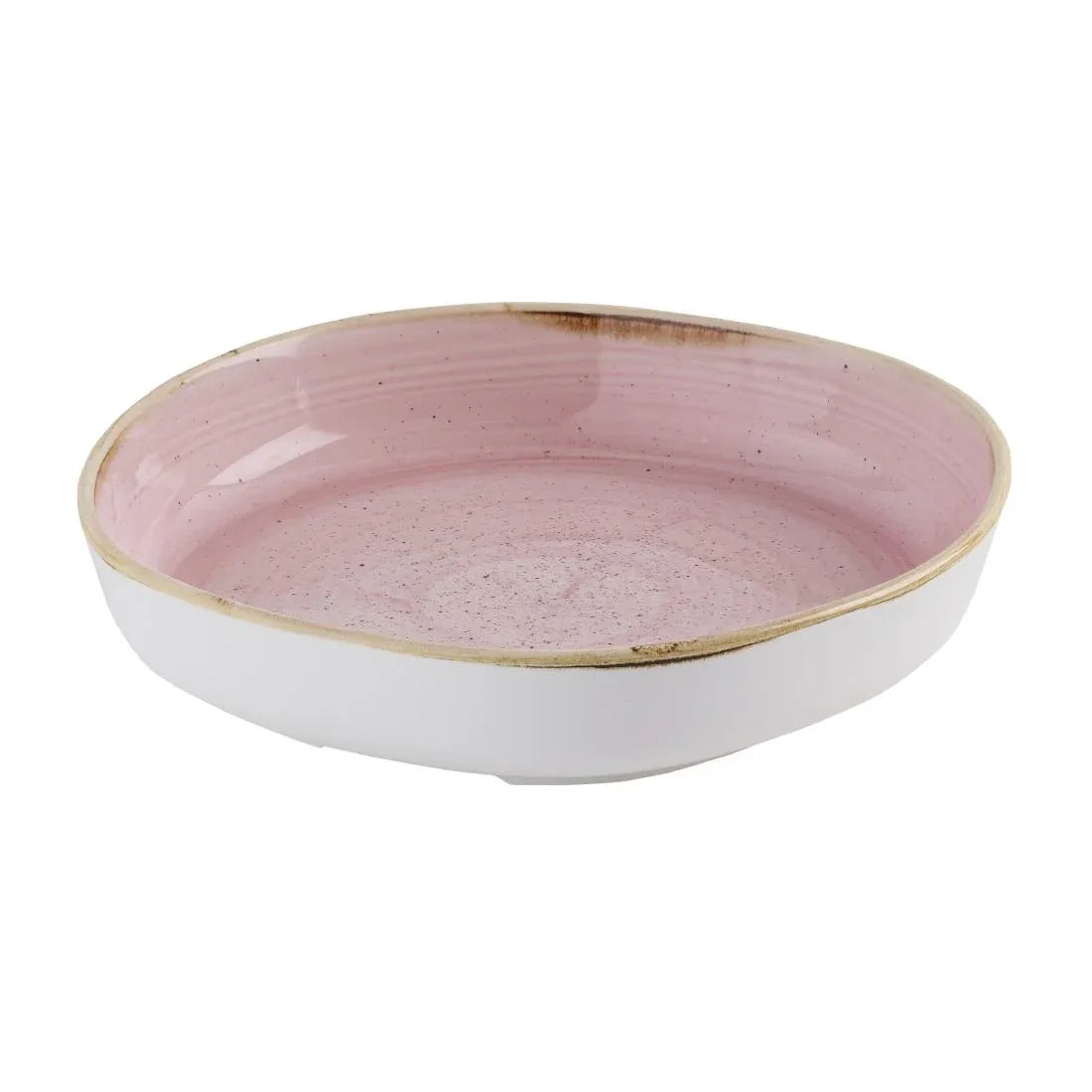 HR406 Churchill Stonecast Petal Pink Organic Walled Bowls 232mm (Pack of 6) - JD Catering Equipment Solutions Ltd