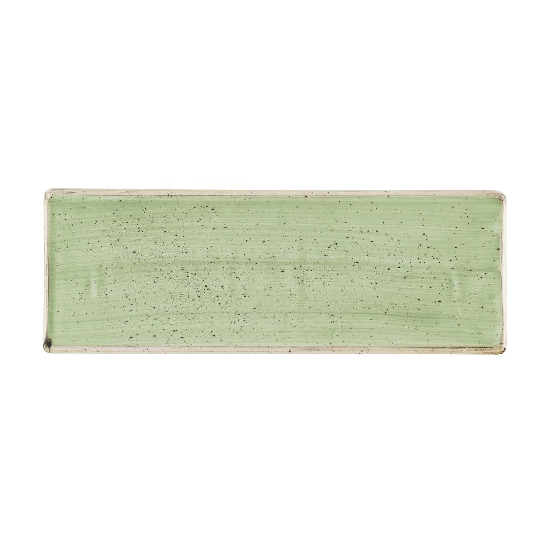 HR414 Churchill Stonecast Sage Green Oblong Plates 250 x 90mm (Pack of 6)
