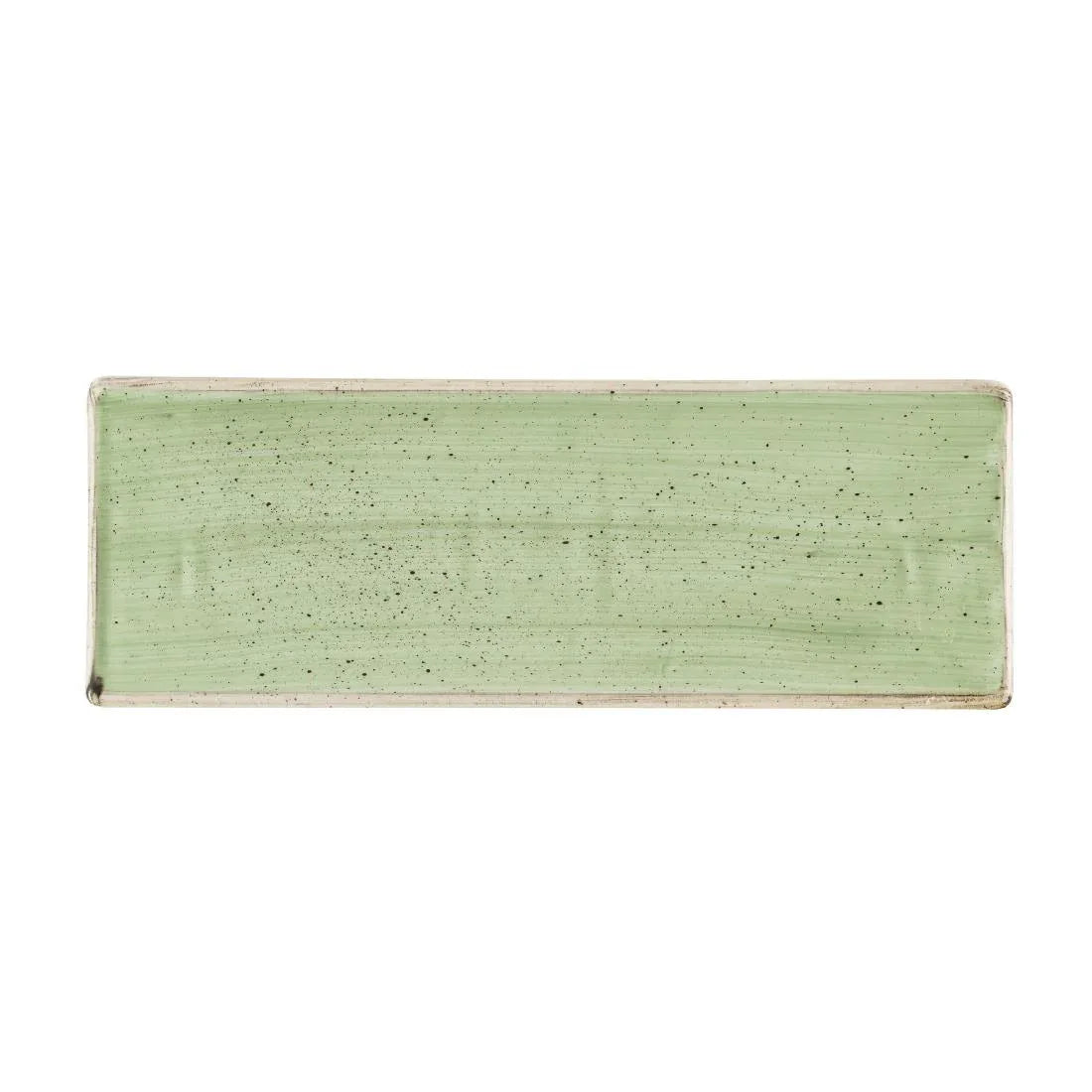 HR414 Churchill Stonecast Sage Green Oblong Plates 250 x 90mm (Pack of 6) - JD Catering Equipment Solutions Ltd