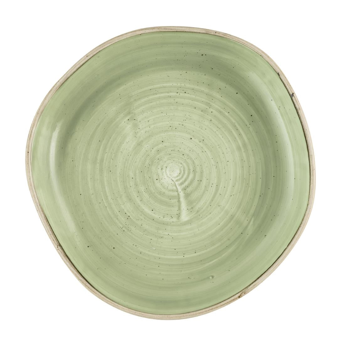 HR417 Churchill Stonecast Sage Green Organic Walled Bowls 232mm (Pack of 6)