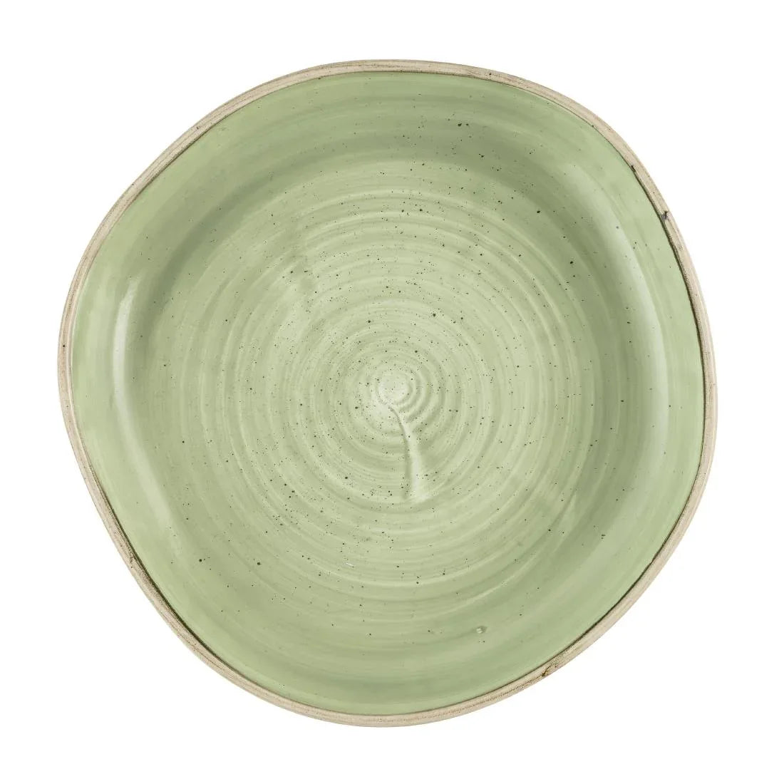 HR417 Churchill Stonecast Sage Green Organic Walled Bowls 232mm (Pack of 6) - JD Catering Equipment Solutions Ltd