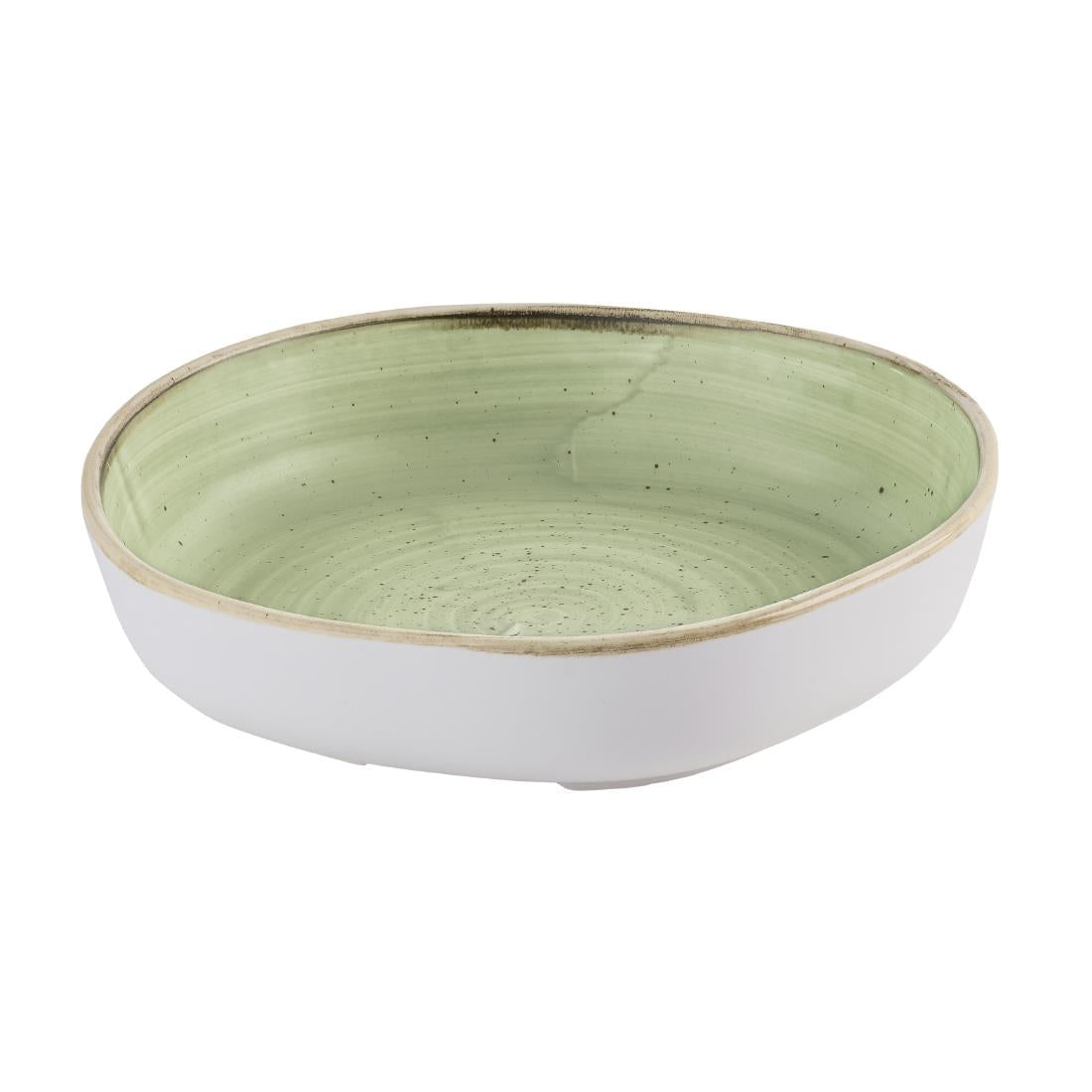 HR418 Churchill Stonecast Sage Green Organic Walled Bowls 197mm (Pack of 6)