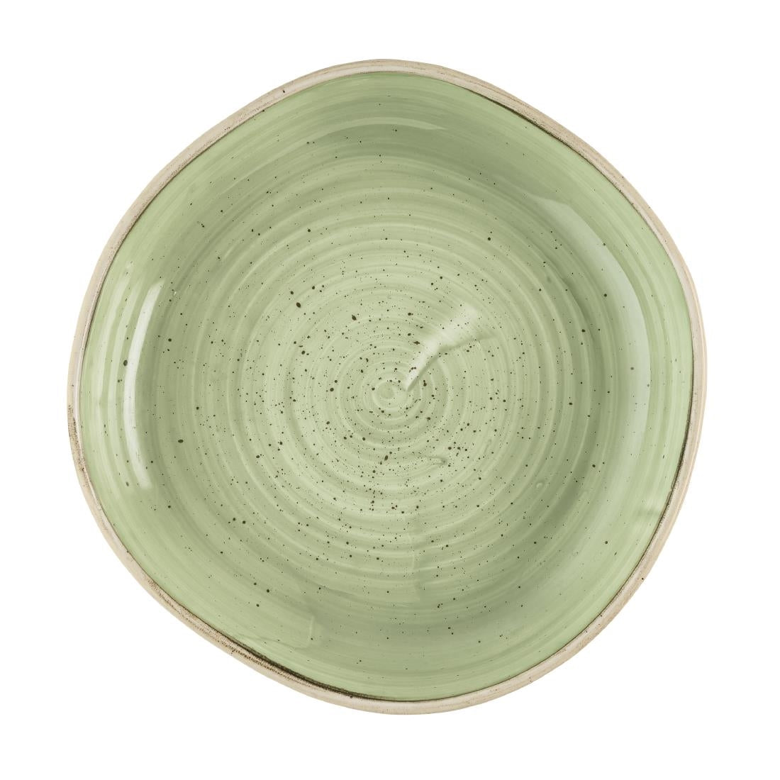 HR418 Churchill Stonecast Sage Green Organic Walled Bowls 197mm (Pack of 6)