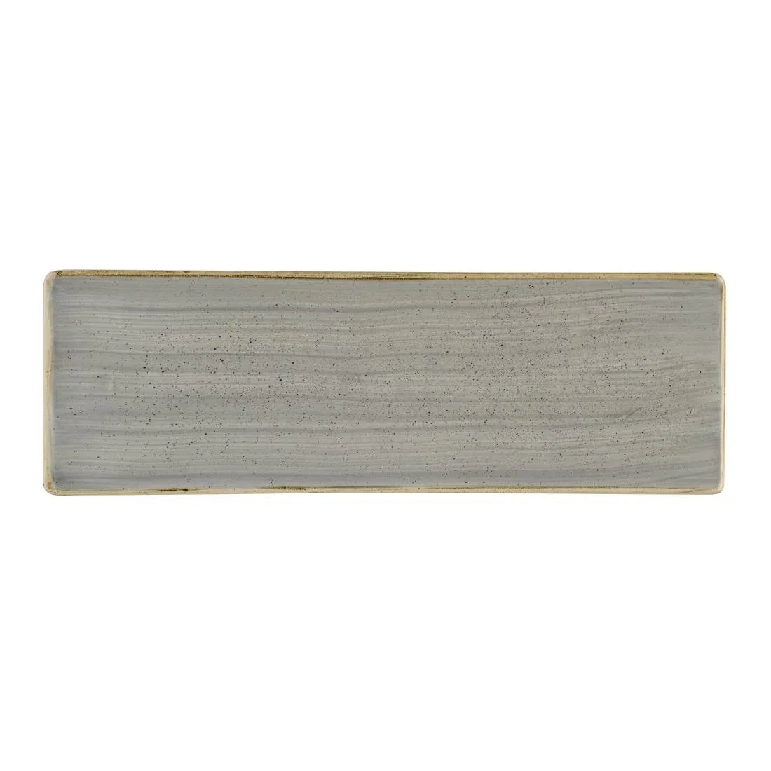 HR419 Churchill Stonecast Grey Oblong Plates 330 x 110mm (Pack of 6) - JD Catering Equipment Solutions Ltd