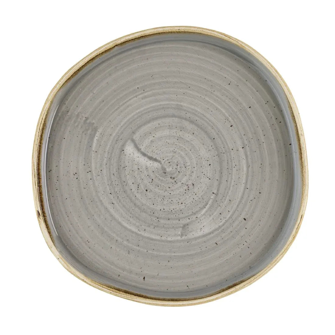 HR422 Churchill Stonecast Grey Organic Walled Plates 206mm (Pack of 6) - JD Catering Equipment Solutions Ltd