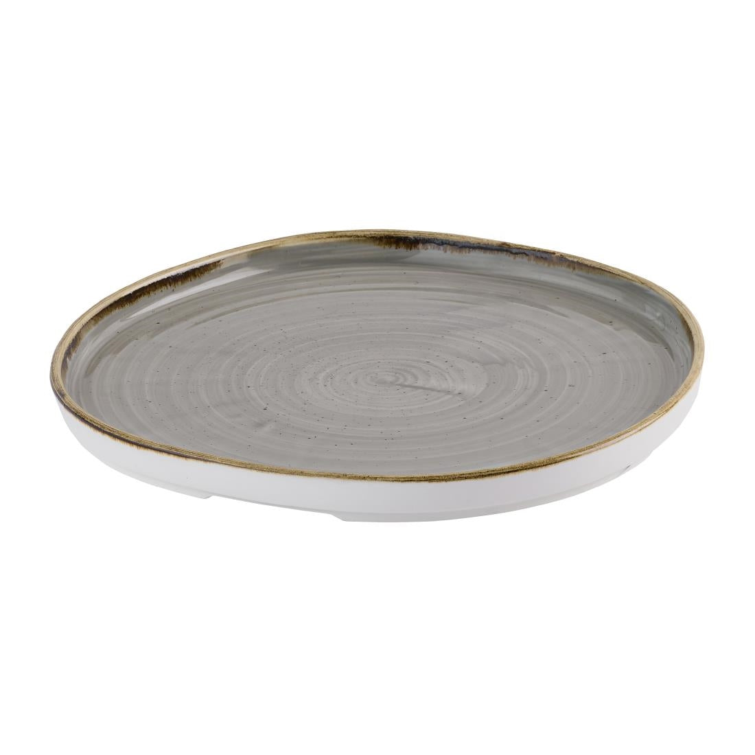 HR423 Churchill Stonecast Grey Organic Walled Plates 257mm (Pack of 6)