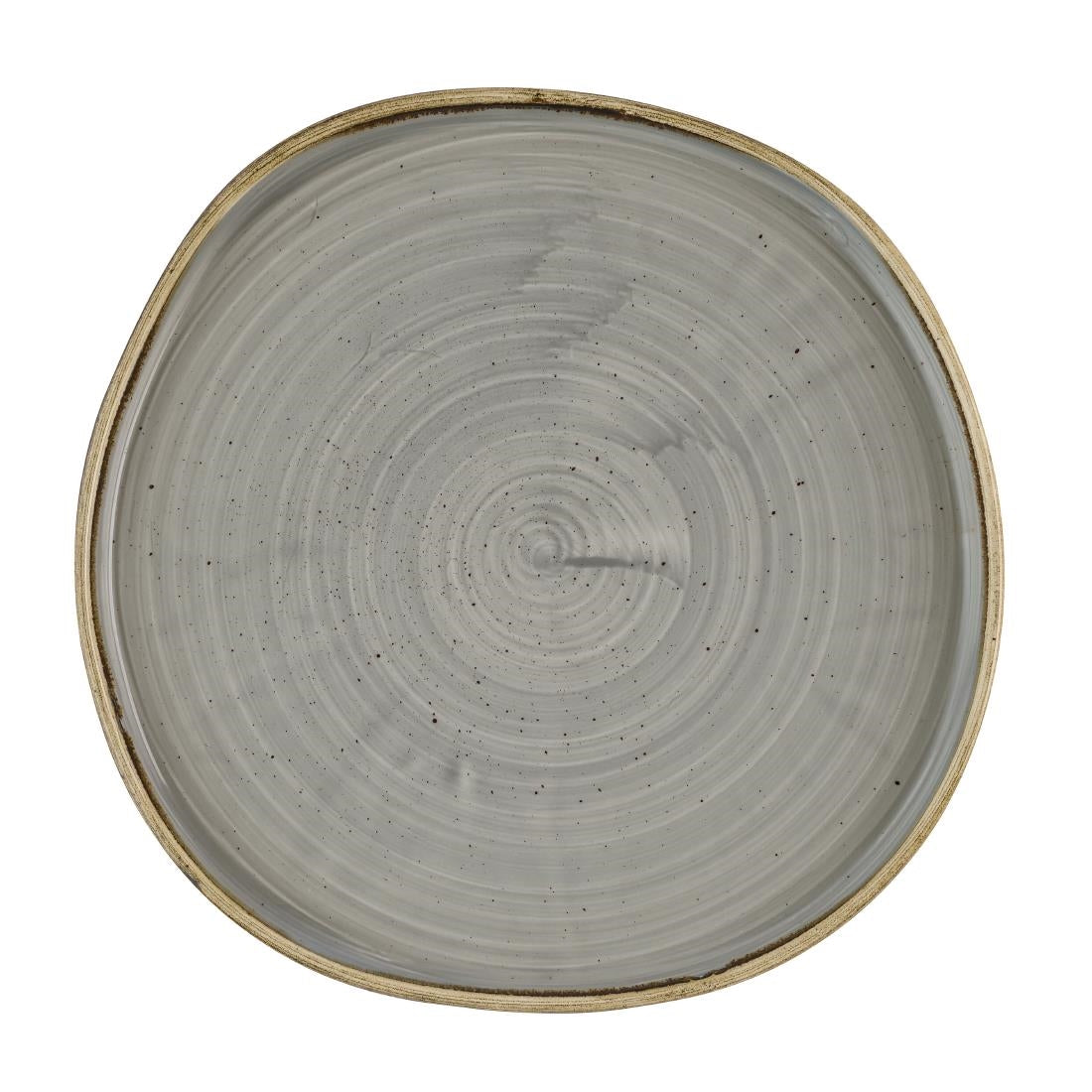HR423 Churchill Stonecast Grey Organic Walled Plates 257mm (Pack of 6)