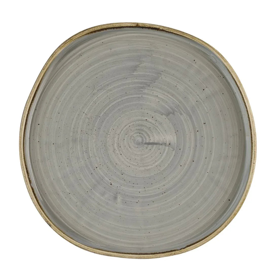 HR423 Churchill Stonecast Grey Organic Walled Plates 257mm (Pack of 6) - JD Catering Equipment Solutions Ltd