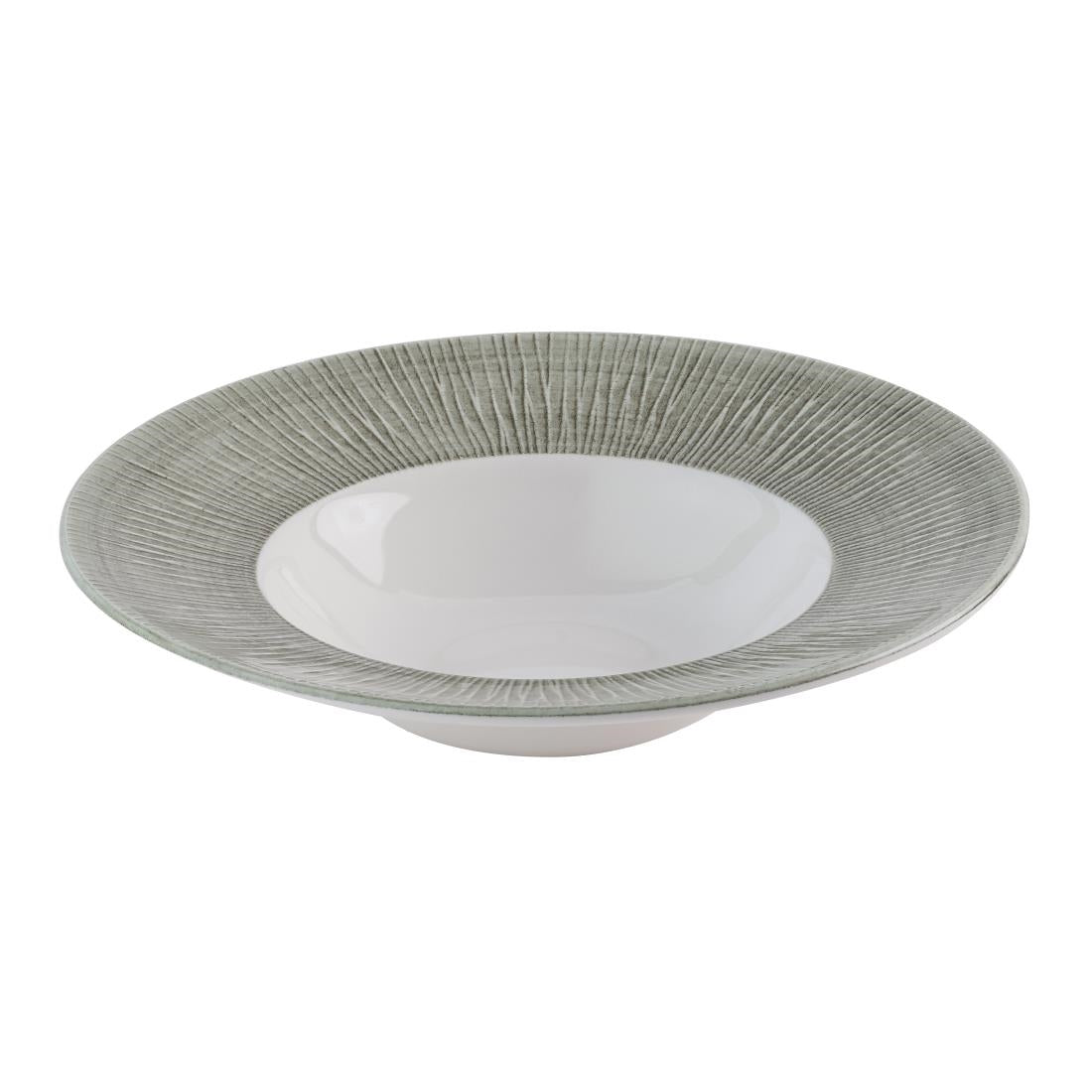 HR434 Churchill Bamboo Ceramic Spinwash Alpine Wide Rim Bowls 231mm (Pack of 12)