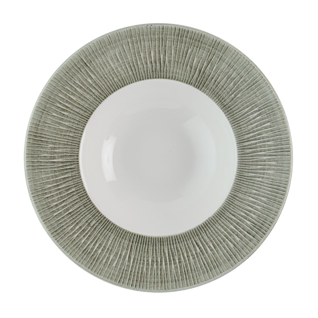 HR434 Churchill Bamboo Ceramic Spinwash Alpine Wide Rim Bowls 231mm (Pack of 12)