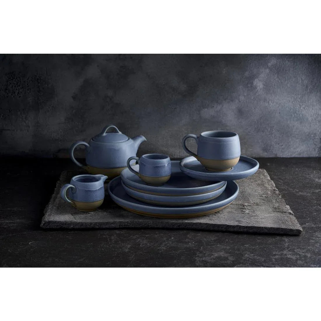 HR475 Churchill Emerge Oslo Blue Saucer 128mm (Pack of 6) - JD Catering Equipment Solutions Ltd