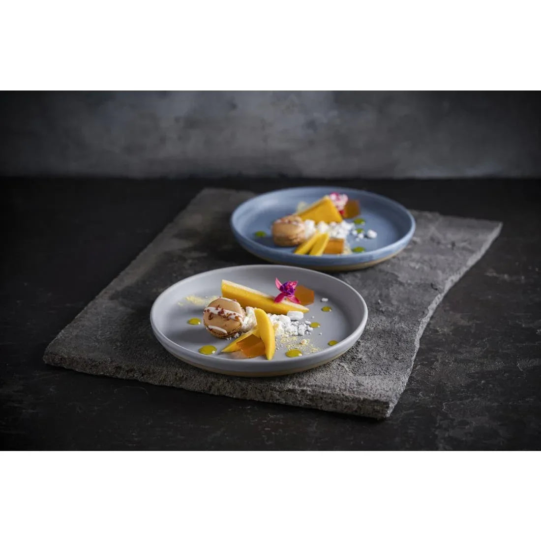 HR477 Churchill Emerge Oslo Blue Walled Plates 206mm (Pack of 6) - JD Catering Equipment Solutions Ltd