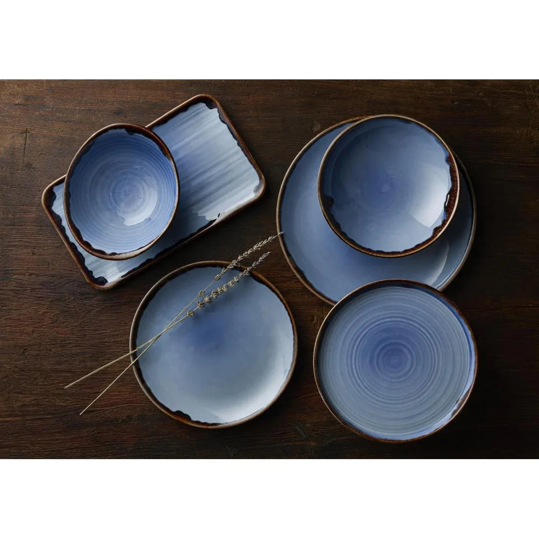 HR501 Dudson Harvest Indigo Deep Bowls 187 x 158mm (Pack of 6) - JD Catering Equipment Solutions Ltd