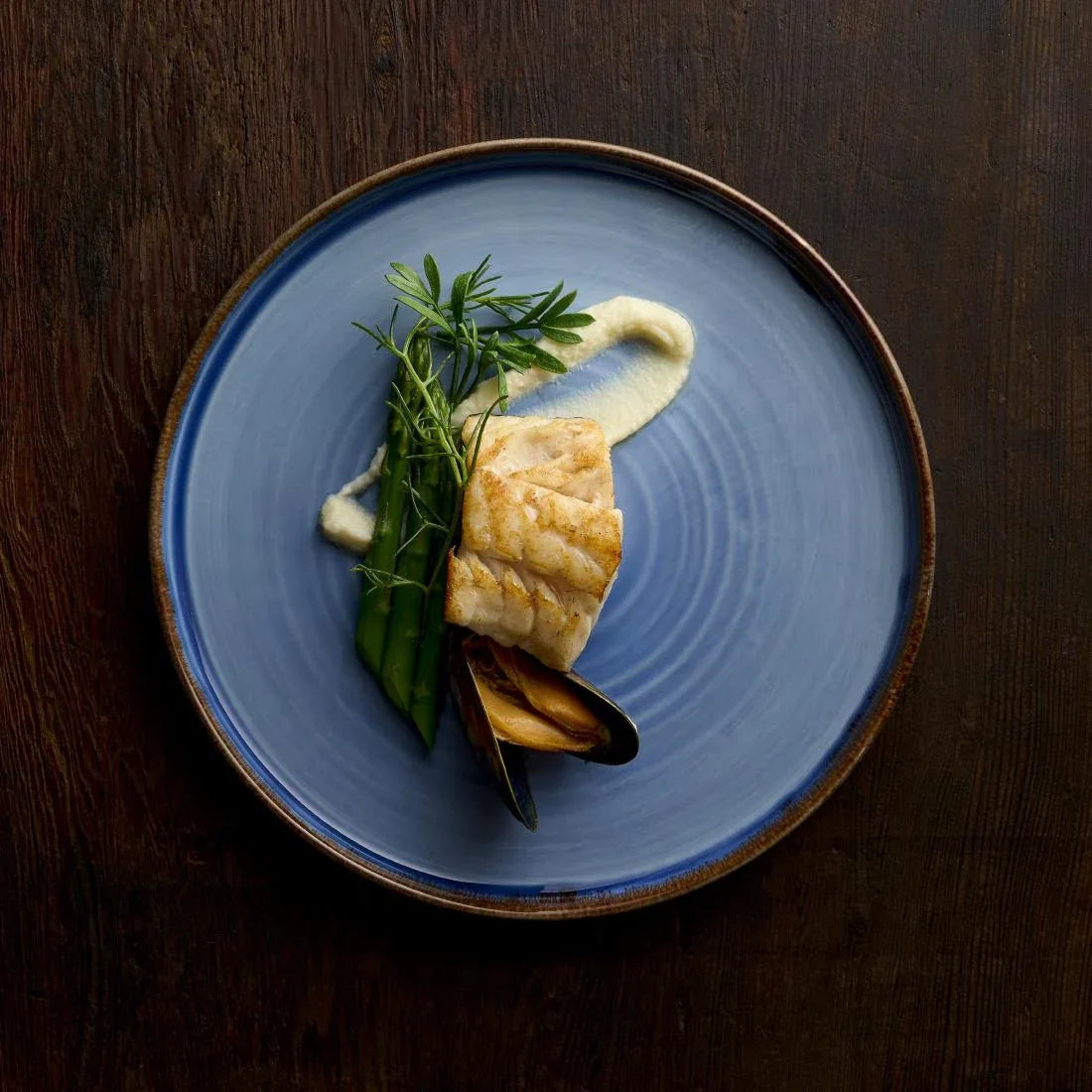 HR496 Dudson Harvest Indigo Walled Plates 260mm(Pack of 6) - JD Catering Equipment Solutions Ltd