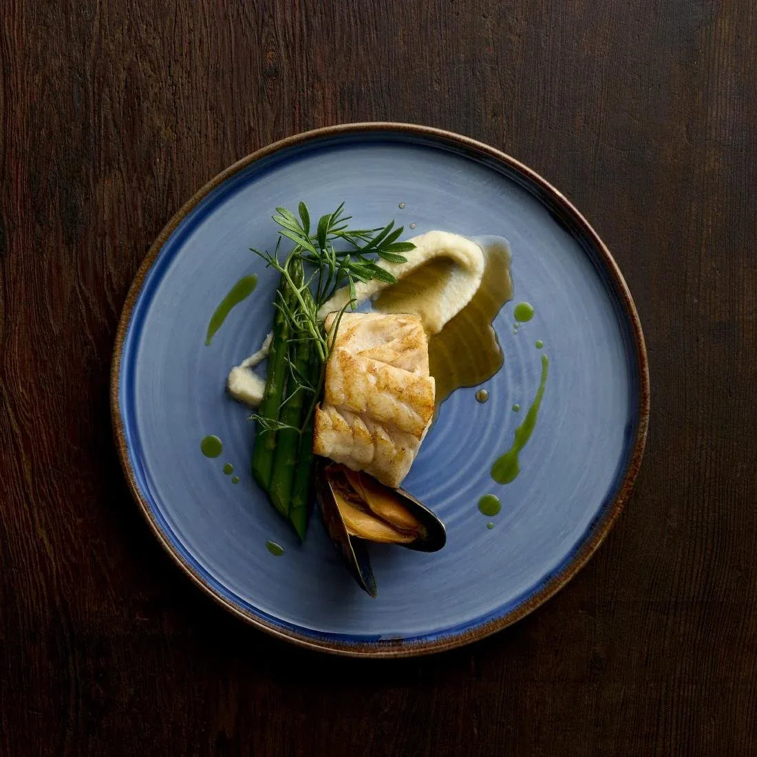 HR497 Dudson Harvest Indigo Walled Plates 210mm (Pack of 6) - JD Catering Equipment Solutions Ltd