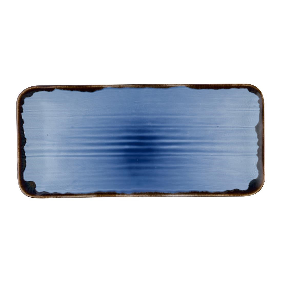 HR498 Dudson Harvest Indigo Organic Coupe Rectangle Platter 405x181mm (Pack of 6)