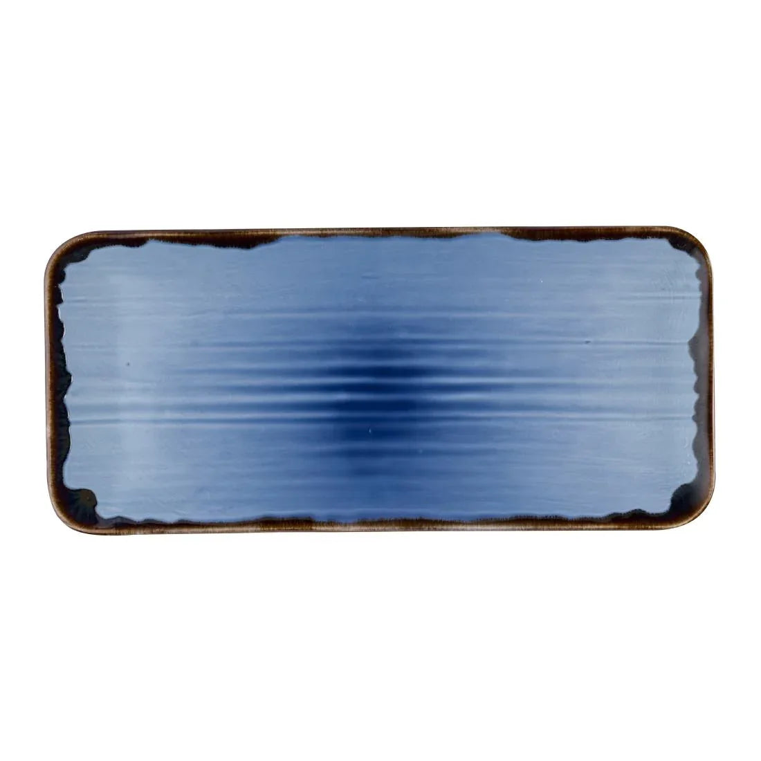 HR498 Dudson Harvest Indigo Organic Coupe Rectangle Platter 405x181mm (Pack of 6) - JD Catering Equipment Solutions Ltd