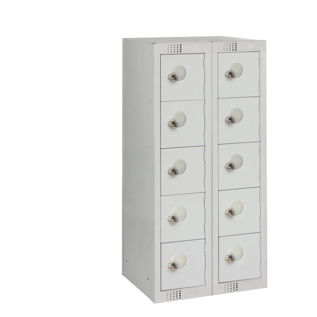 HR527 Ten Door Personal Effects Locker Grey Padlock Fitting - JD Catering Equipment Solutions Ltd