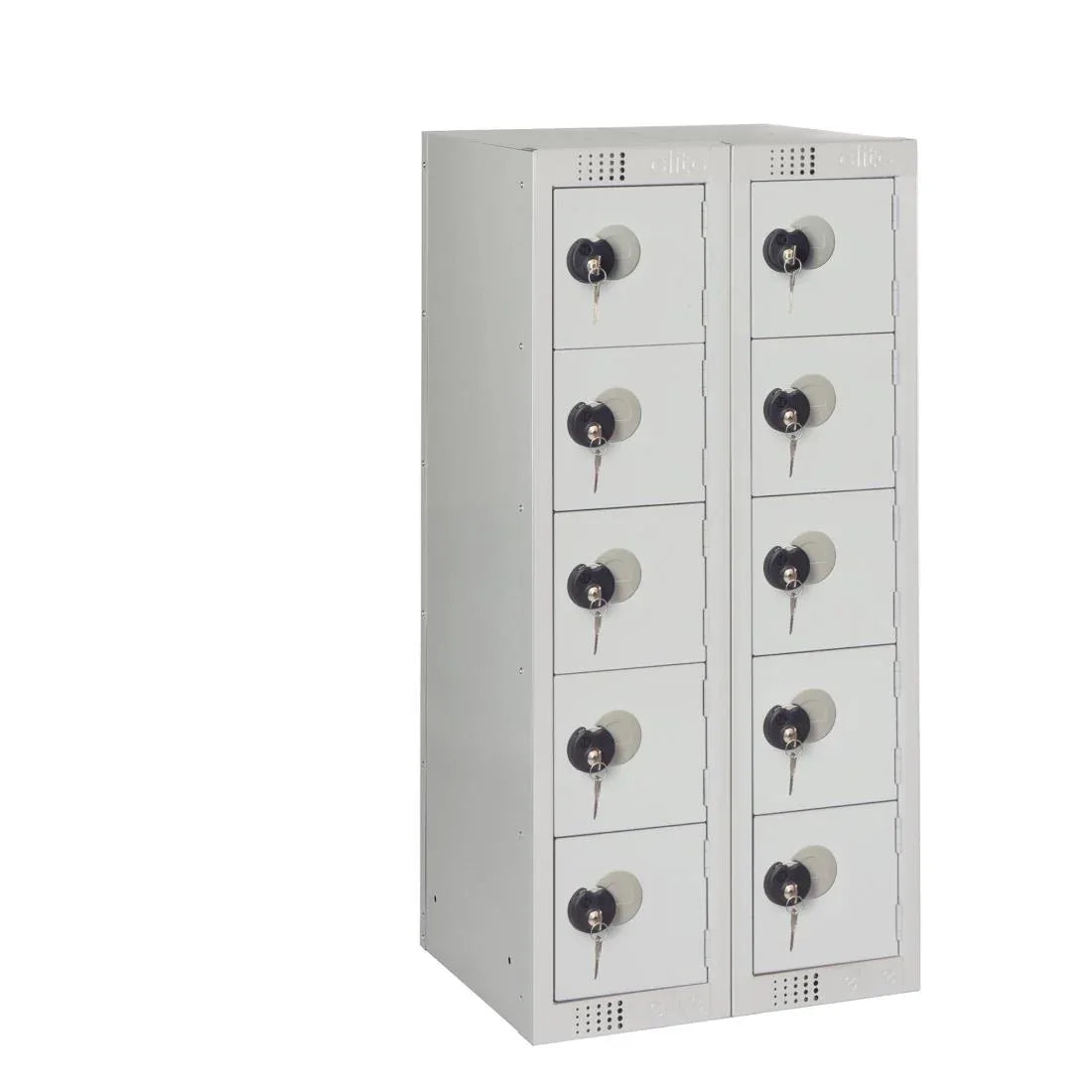 HR529 Ten Door Personal Effects Locker Grey Coin Lock - JD Catering Equipment Solutions Ltd