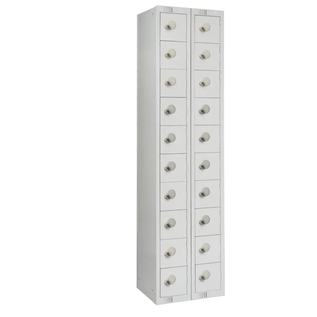 HR542 Twenty Door Personal Effects Locker Grey Padlock Fitting - JD Catering Equipment Solutions Ltd