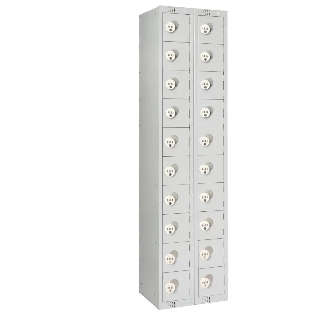 HR543 Twenty Door Personal Effects Locker Grey Four-Digit Lock - JD Catering Equipment Solutions Ltd