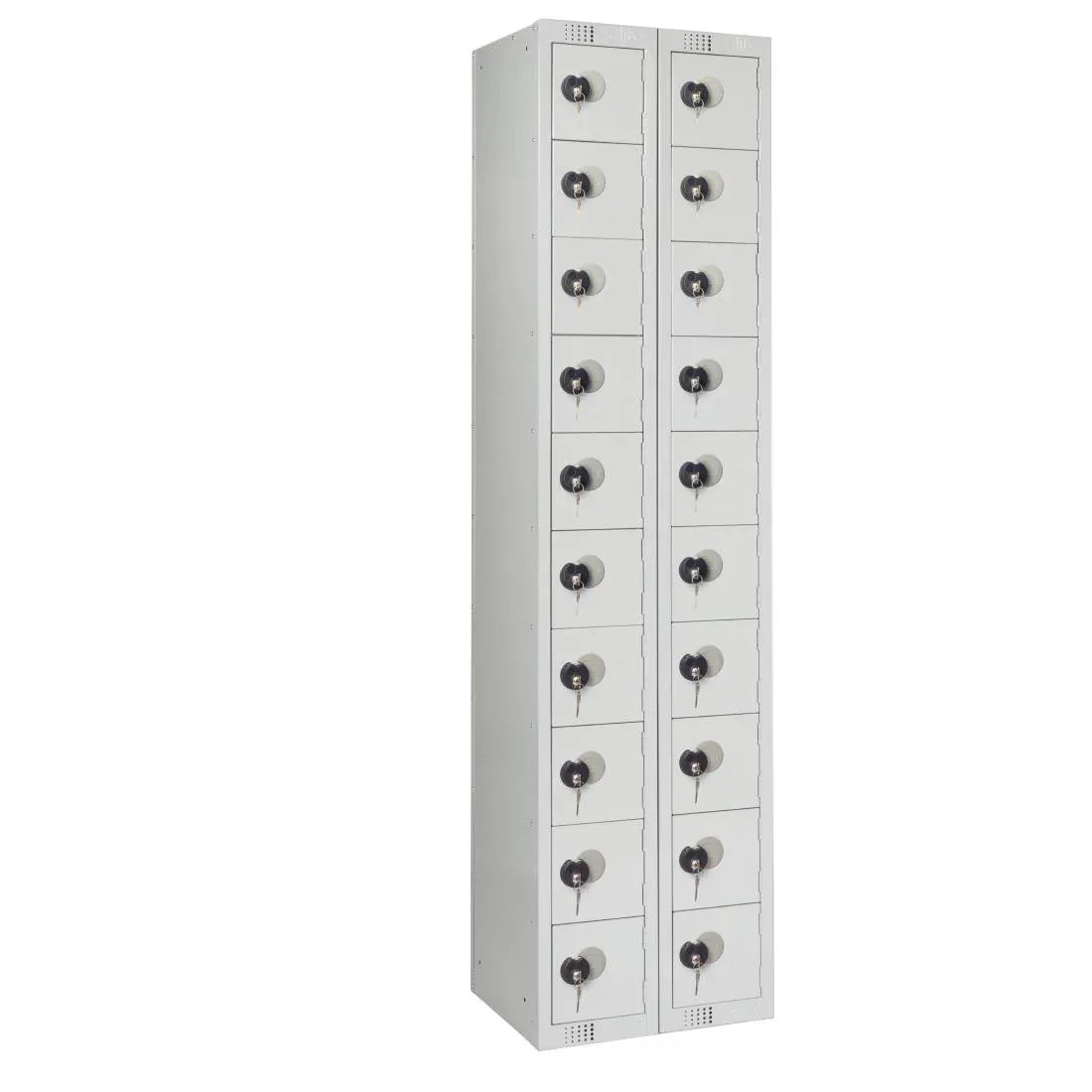 HR544 Twenty Door Personal Effects Locker Grey Coin Lock - JD Catering Equipment Solutions Ltd