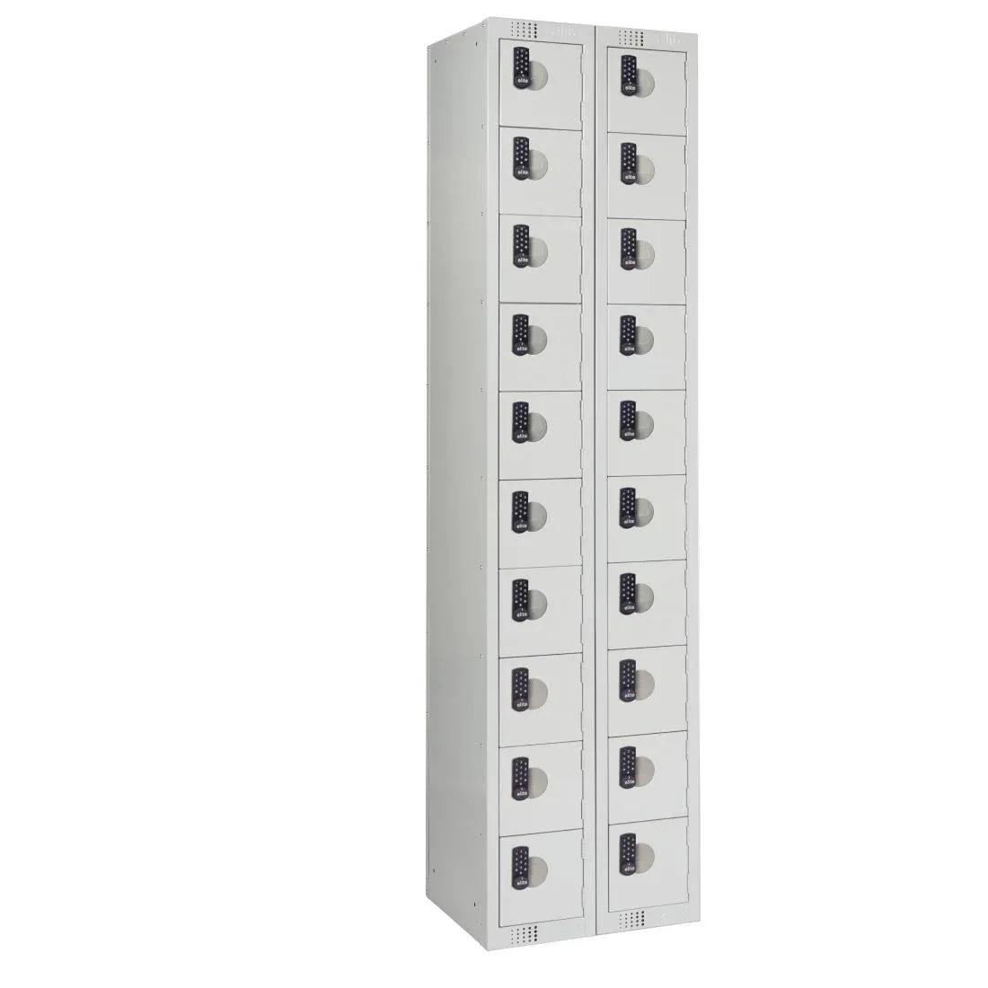 HR545 Twenty Door Personal Effects Locker Grey Electronic Four-Digit Lock - JD Catering Equipment Solutions Ltd