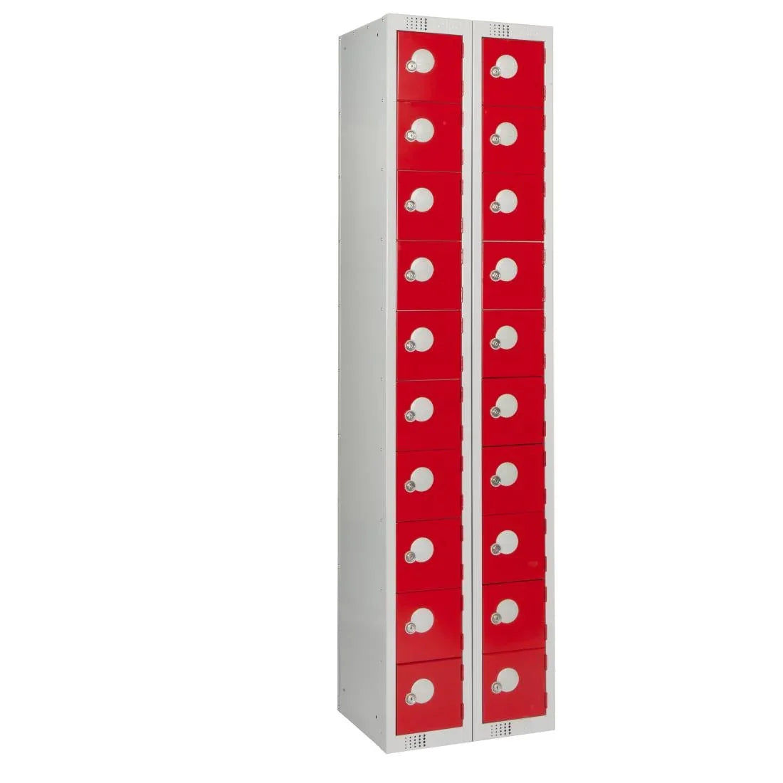 HR551 Twenty Door Personal Effects Locker Red Camlock - JD Catering Equipment Solutions Ltd