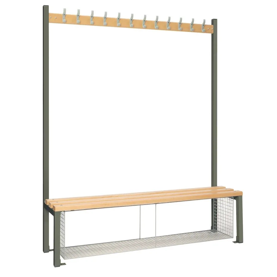 HR579 Single-Sided Island Seating with Mesh Tray Dark Grey 1500mm - JD Catering Equipment Solutions Ltd