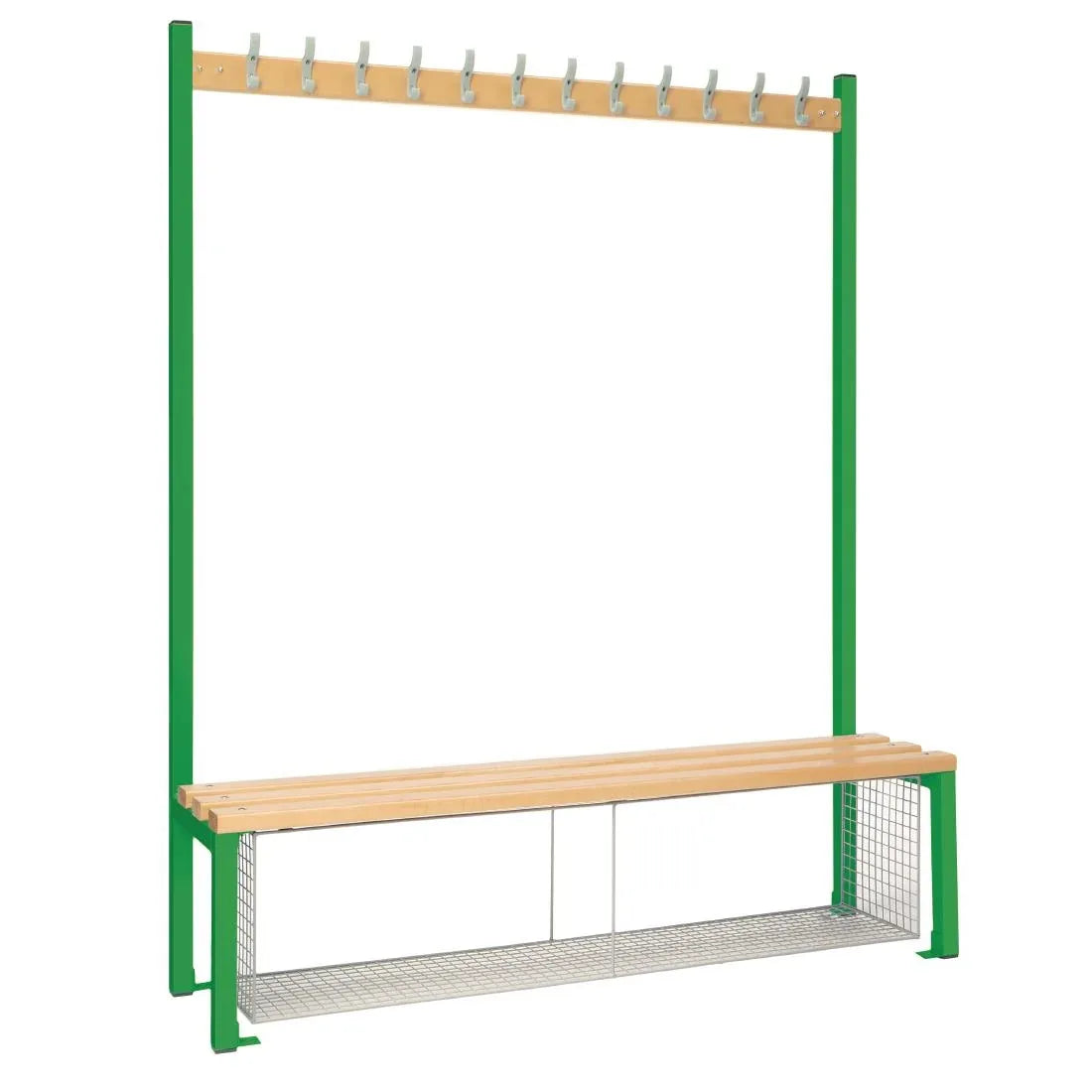HR582 Single-Sided Island Seating with Mesh Tray Green 1500mm - JD Catering Equipment Solutions Ltd