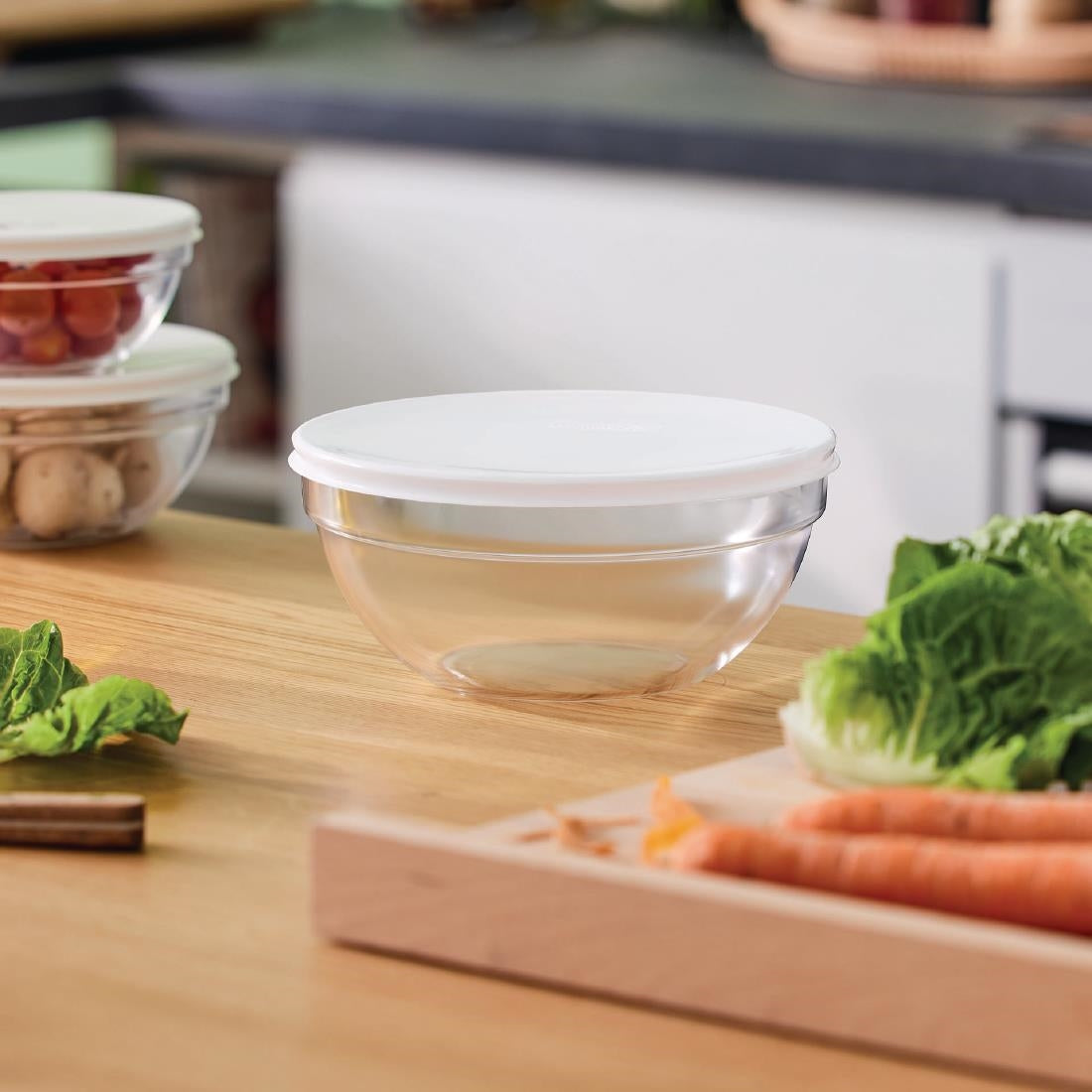 HR786 Luminarc Empilable Bowls & Lids 200mm (Pack of 8)