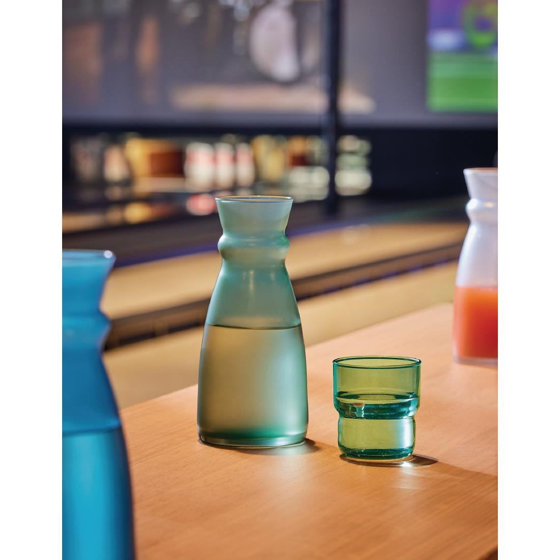 HR796 Arcoroc Fluid Colours Green Carafe 750ml (Pack of 6)