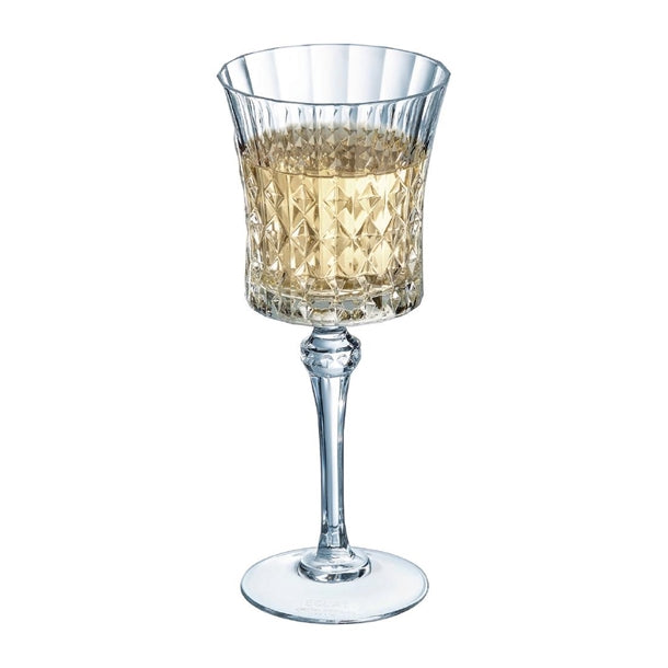 HY880 Cristal d'Arques Lady Diamond Wine Glasses 270ml (Pack of 8)