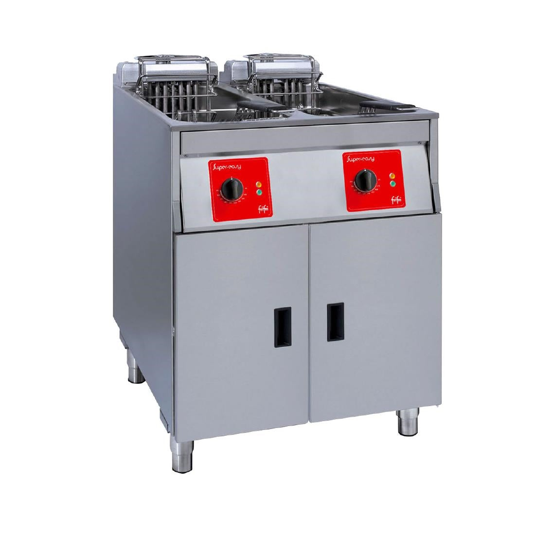 HS072-3PH FriFri Super Easy 622 Electric Free-standing Fryer Twin Tank Twin Baskets without Filtration 2x11.4kW Three Phase