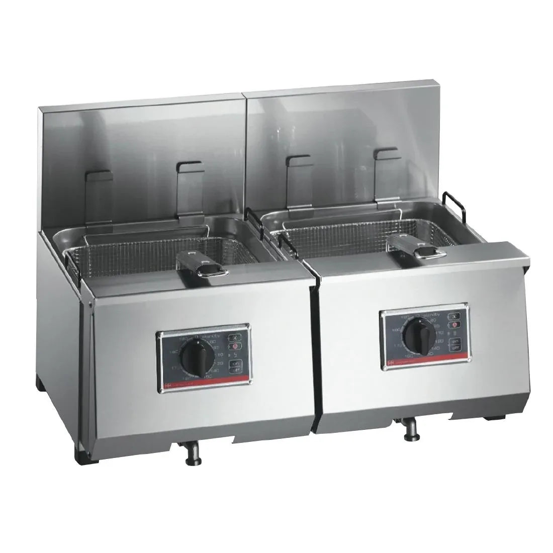 HS091-3PH FriFri Profi+ 8+8 Electric Countertop Fryer Twin Tank Quad Baskets 2x6.9kW Three Phase - JD Catering Equipment Solutions Ltd