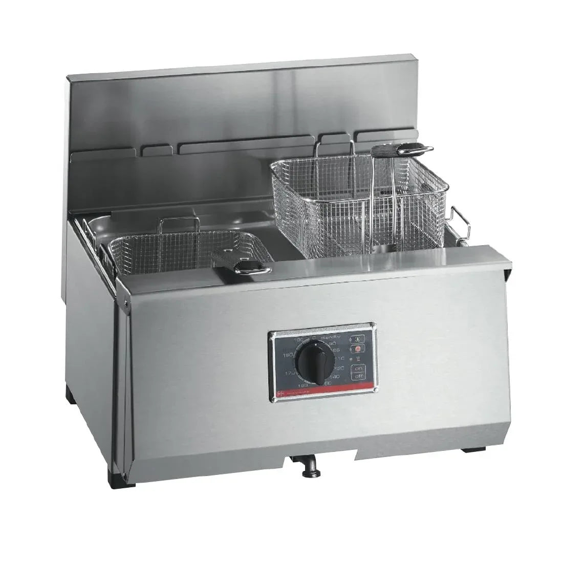 HS092-3PH FriFri Profi+ 10 Electric Countertop Fryer Single Tank Twin Baskets 6.9kW Three Phase - JD Catering Equipment Solutions Ltd