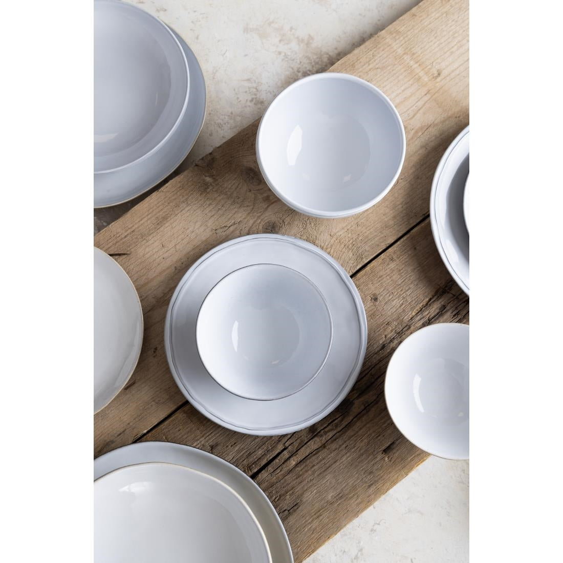 HS337 - Olympia Raw Recycled Clay Charcoal Deep Bowls 140mm (6 Pack)